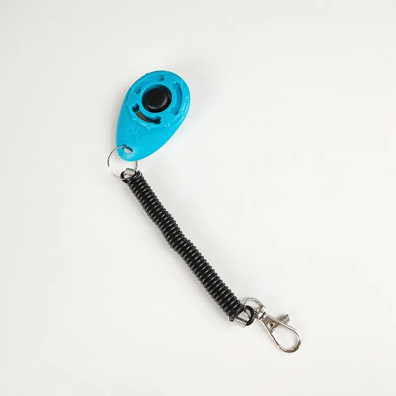 Hundetrainer Clicker – Ergonomischer Klicker mit Spirale und Karabinerhaken