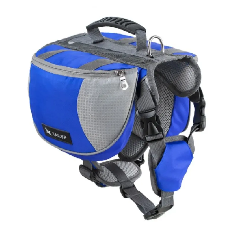 Hunde-Rucksack für Outdoor-Aktivitäten – Verstellbar und Wasserdicht in Rot und Grau