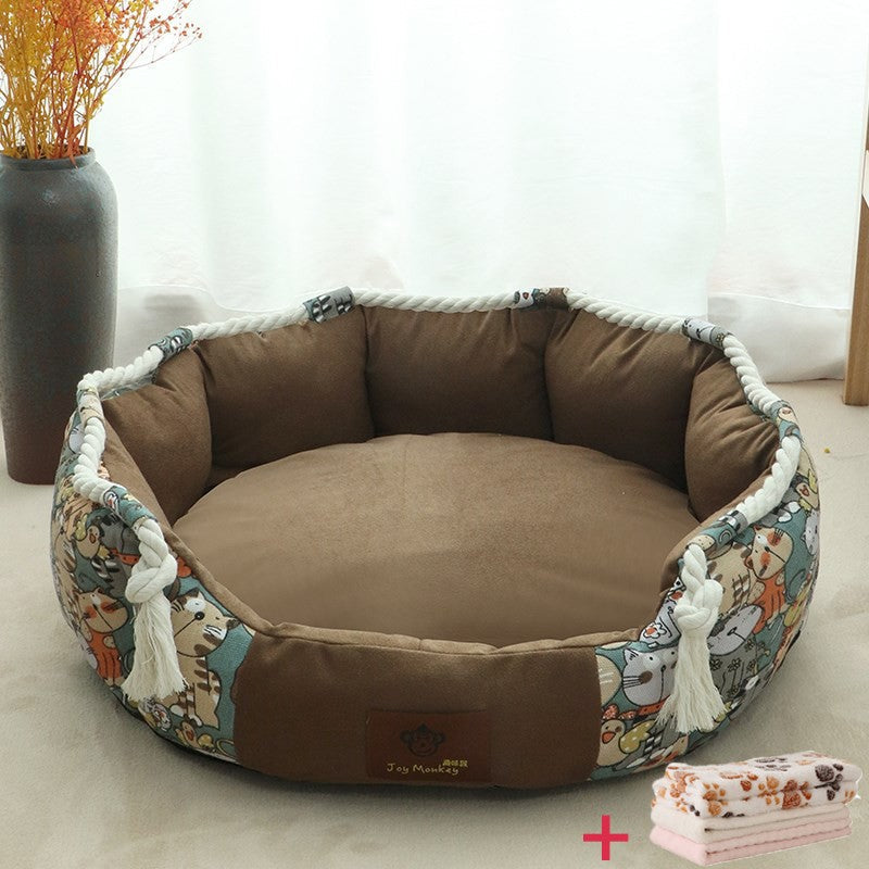 Robustes Hundebett Mit Spielseil Und Stauraum