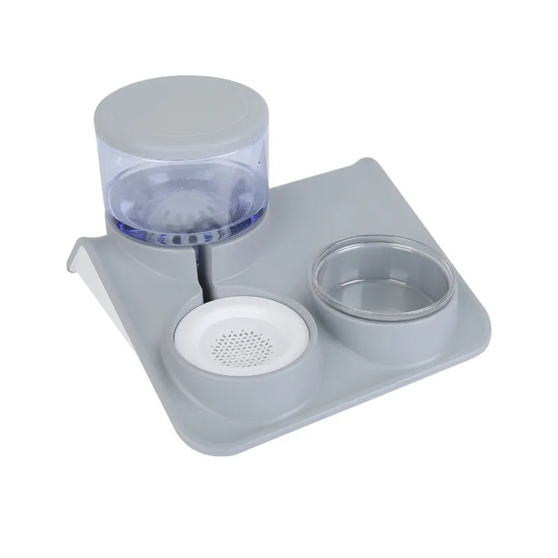 Wasser- und Futternapf für Haustiere – 2-in-1 System mit Praktischer Basis