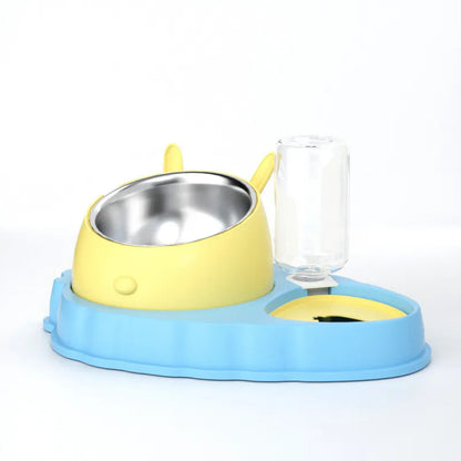 Haustier Futterstation Mit Wasserspender – Niedliche Futterschüssel für Hunde und Katzen