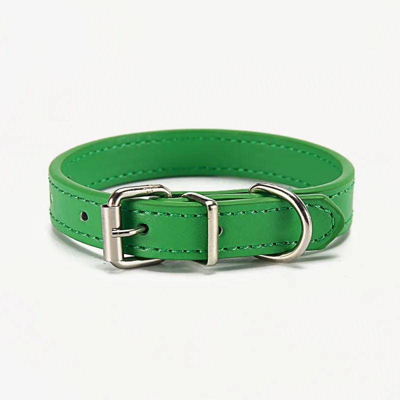Buntes Lederhalsband für Hunde – Verstellbar und Strapazierfähig