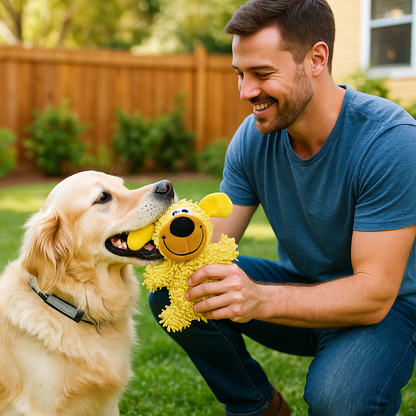 Kicherndes Zahnreinigungsspielzeug in Hundefarben