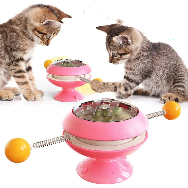 Interaktives Katzenspielzeug Mit Drehbällen – Spielzeug Für Aktive Katzen