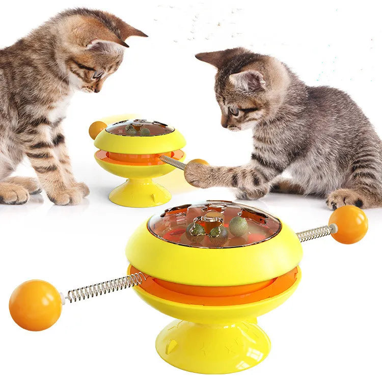 Interaktives Katzenspielzeug Mit Drehbällen – Spielzeug Für Aktive Katzen