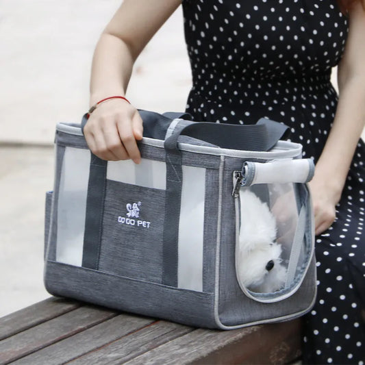 Transparente Haustiertragetasche – Robuste und Bequeme Tragtasche für Katzen und Kleine Hunde