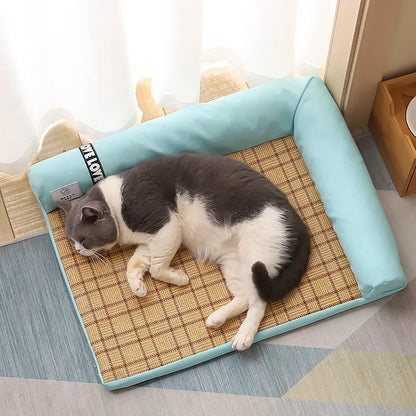 Eck-Hundebett mit Weichen Rändern – Komfortables Haustierbett für Kleine Hunde und Katzen