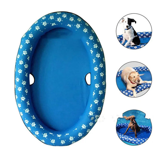 Hundebadewanne – Aufblasbare Hundebadewanne für Haustiere mit Blumenmuster für Innen und Außen
