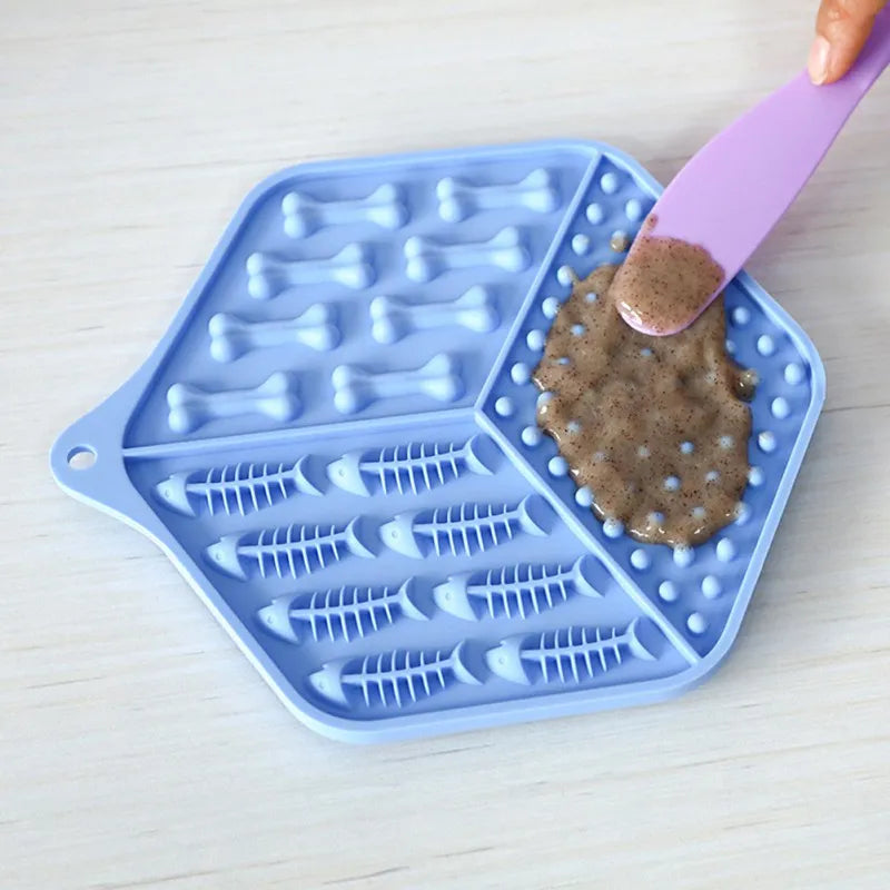 Silikon Futtermatte für Hunde und Katzen – Rutschfeste Lickmatte für Mahlzeiten und Snacks