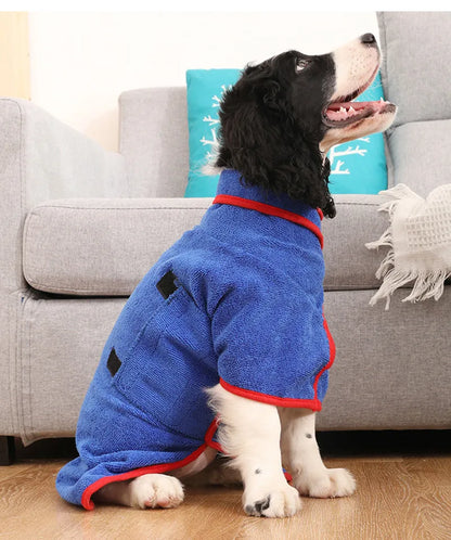 Kuscheliger Hunde-Badeumhang