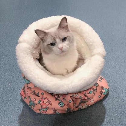 Fluffiges Schlafsack Bett Für Katzen