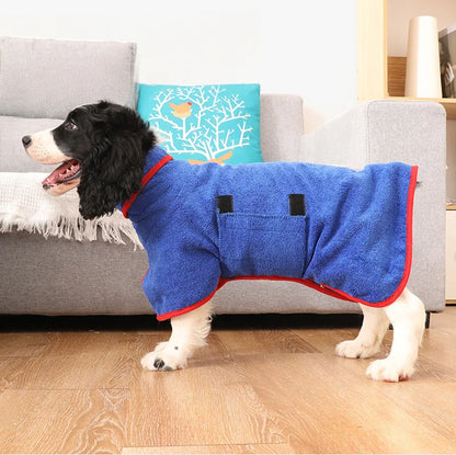 Kuscheliger Hunde-Badeumhang