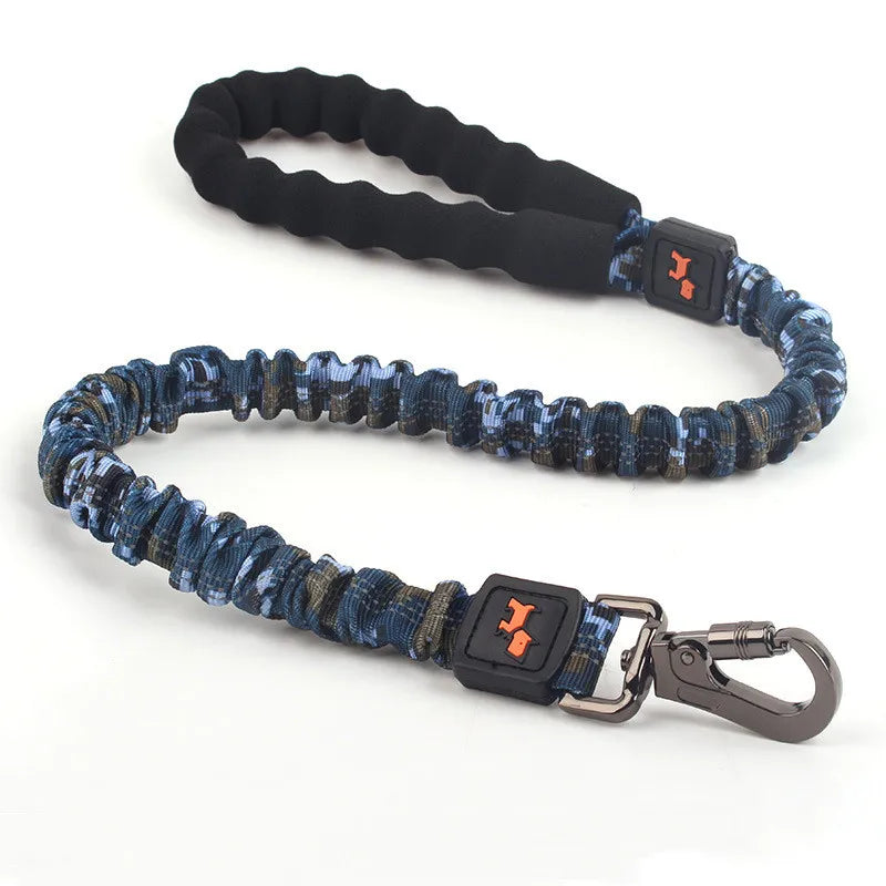 Elastische Hundeleine mit Stoßdämpfung – Verstellbare Nylon-Leine für Hunde