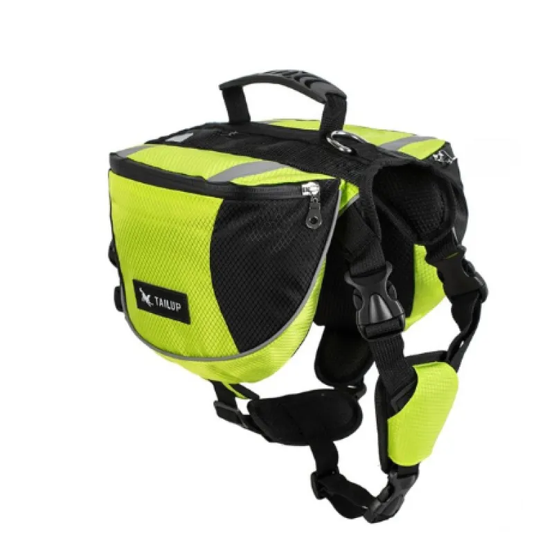 Hunde-Rucksack für Outdoor-Aktivitäten – Verstellbar und Wasserdicht in Rot und Grau