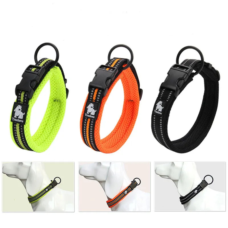 Truelove Reflektor-Hundehalsband – Atmungsaktiv und Verstellbar für Höchsten Komfort