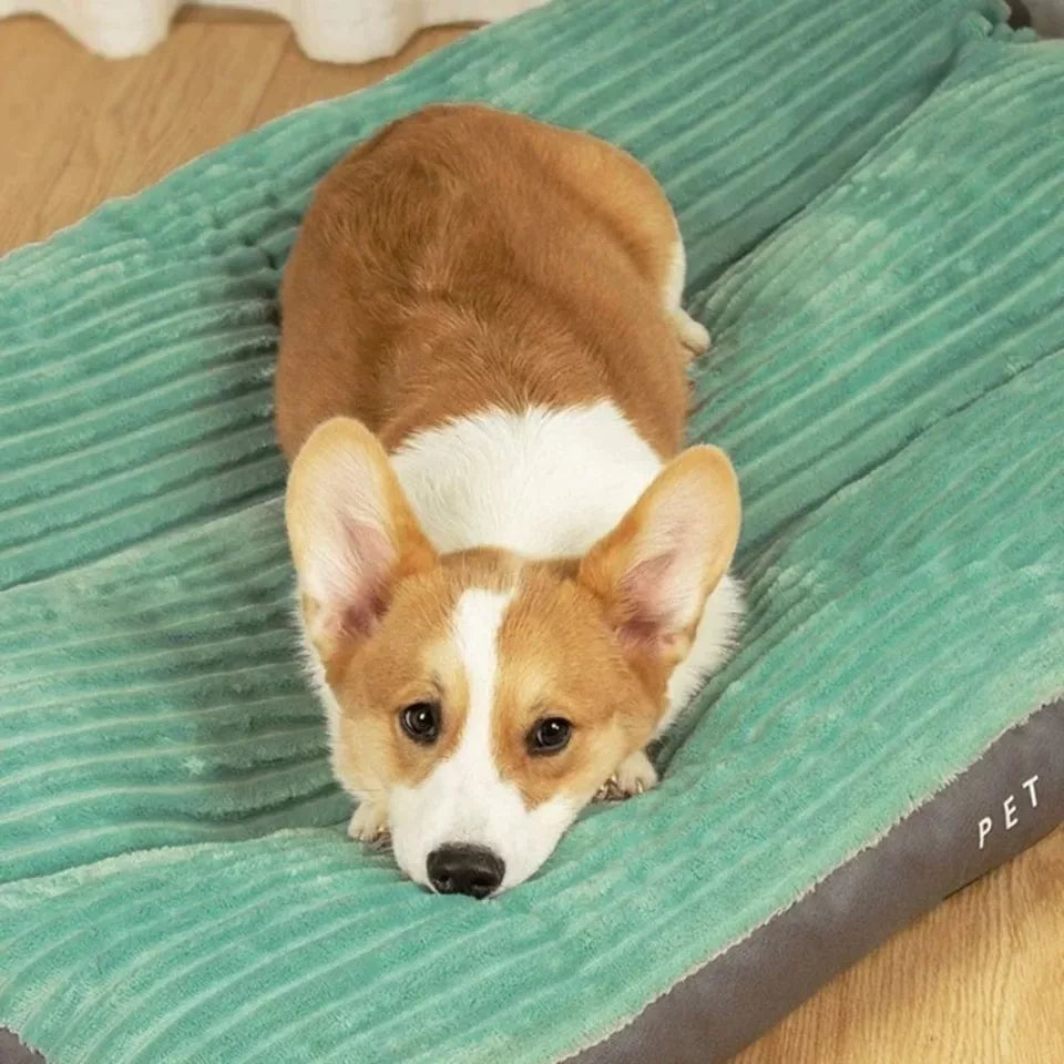 Flauschiges Hundebett mit abnehmbarem Bezug