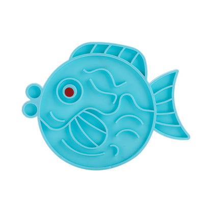 Lustige Fisch-Matte für Kinder – Rutschfeste Silikon-Spielmatte