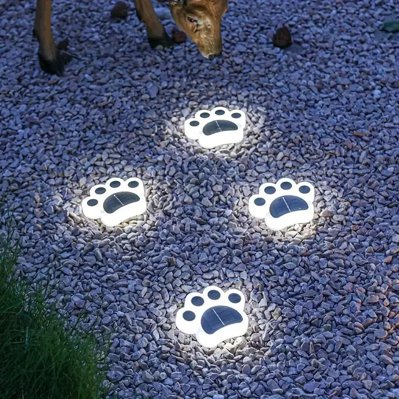 Solarleuchten Im Pfoten-design – Kabellose Gartenbeleuchtung