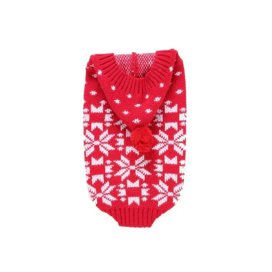 Weihnachtlicher Hundepullover Mit Schneeflocken
