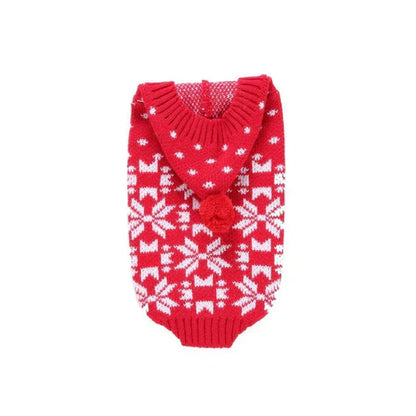 Weihnachtlicher Hundepullover Mit Schneeflocken