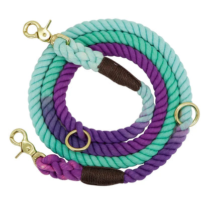 Bunte Hundeleine Aus Baumwollseil – Robuste Leine für Hunde in Spiralform mit Karabinerhaken