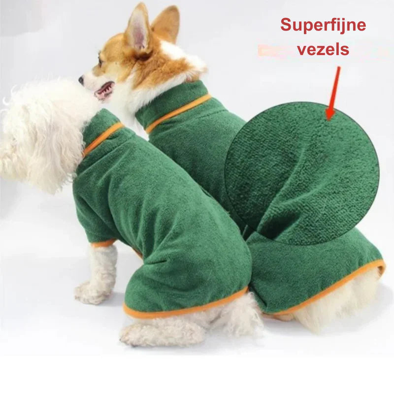 Kuscheliger Hunde-Badeumhang