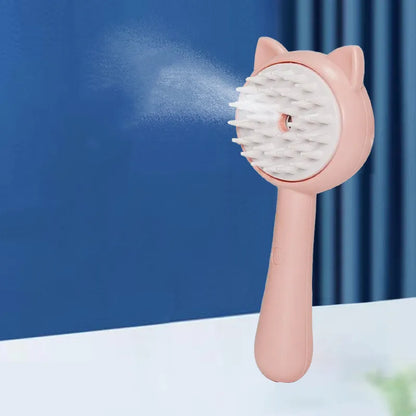 Sprühbürste für Haustiere mit Weichen Silikonborsten und Integriertem Wassertank