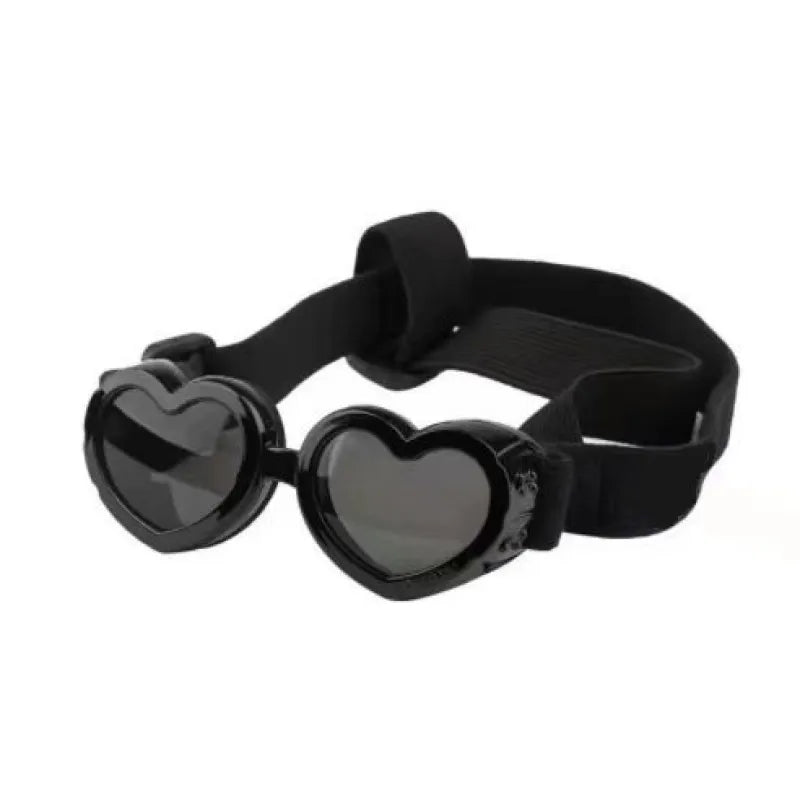 Herzförmige Hundesonnenbrille mit Verstellbarem Band – UV-Schutz für Hundeaugen