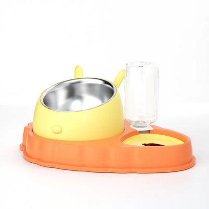 Haustier Futterstation Mit Wasserspender – Niedliche Futterschüssel für Hunde und Katzen