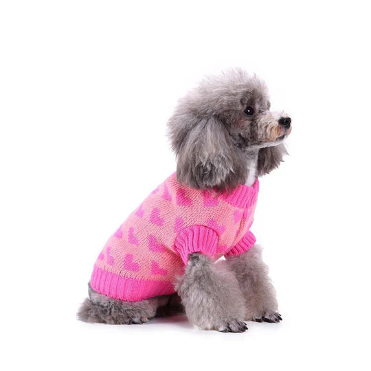 Weihnachtlicher Hundepullover Mit Schneeflocken