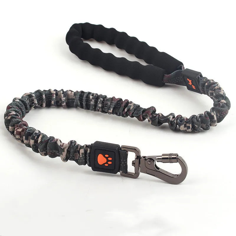 Elastische Hundeleine mit Stoßdämpfung – Verstellbare Nylon-Leine für Hunde