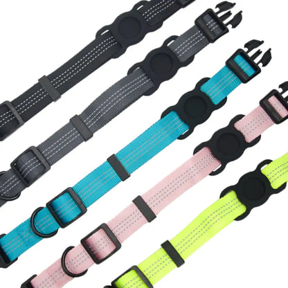 Verstellbares Hundehalsband mit Reflektorstreifen – In Verschiedenen Farben Erhältlich