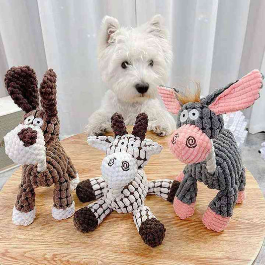 Kauspielzeug für Hunde – Lustiges Stofftier Mit Seil für Spiel und Spaß