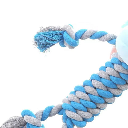 Robustes Hundespielzeug mit Plüschkopf