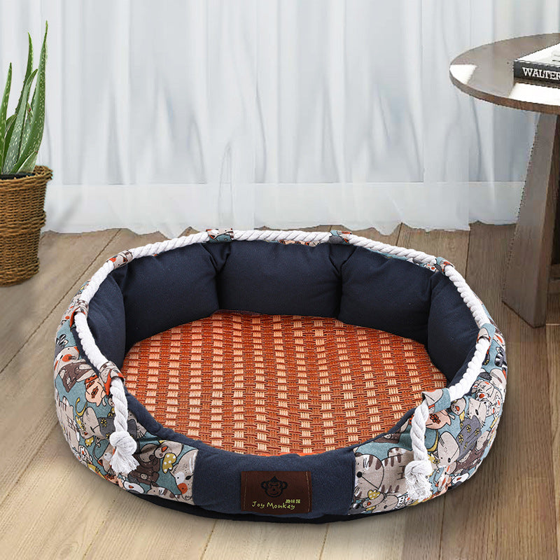 Robustes Hundebett Mit Spielseil Und Stauraum