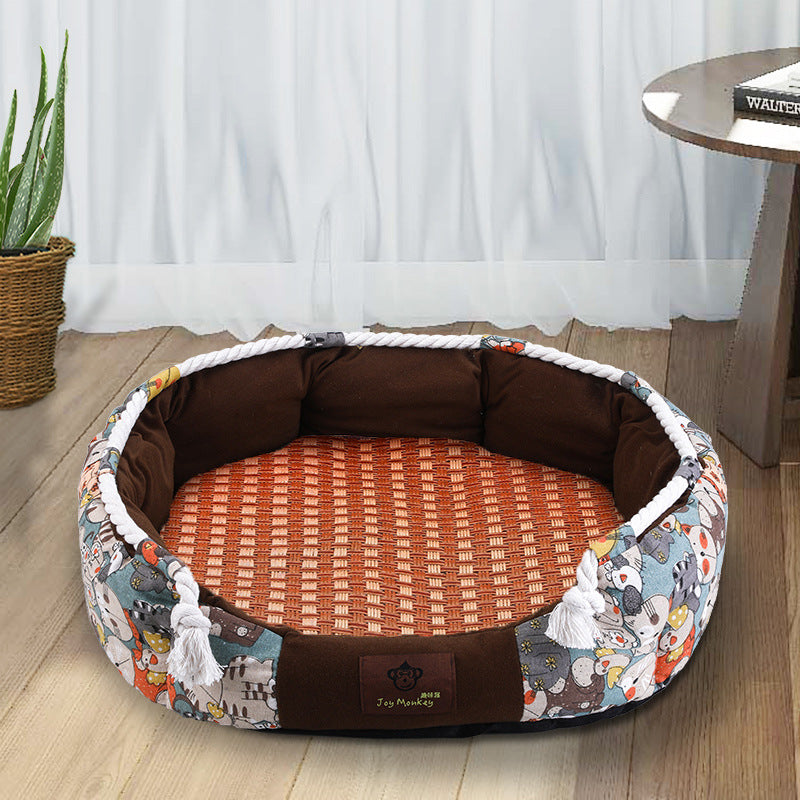 Robustes Hundebett Mit Spielseil Und Stauraum