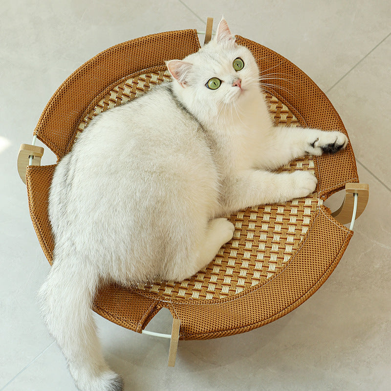 Rattan Katzen Hängematte mit Kühlfunktion