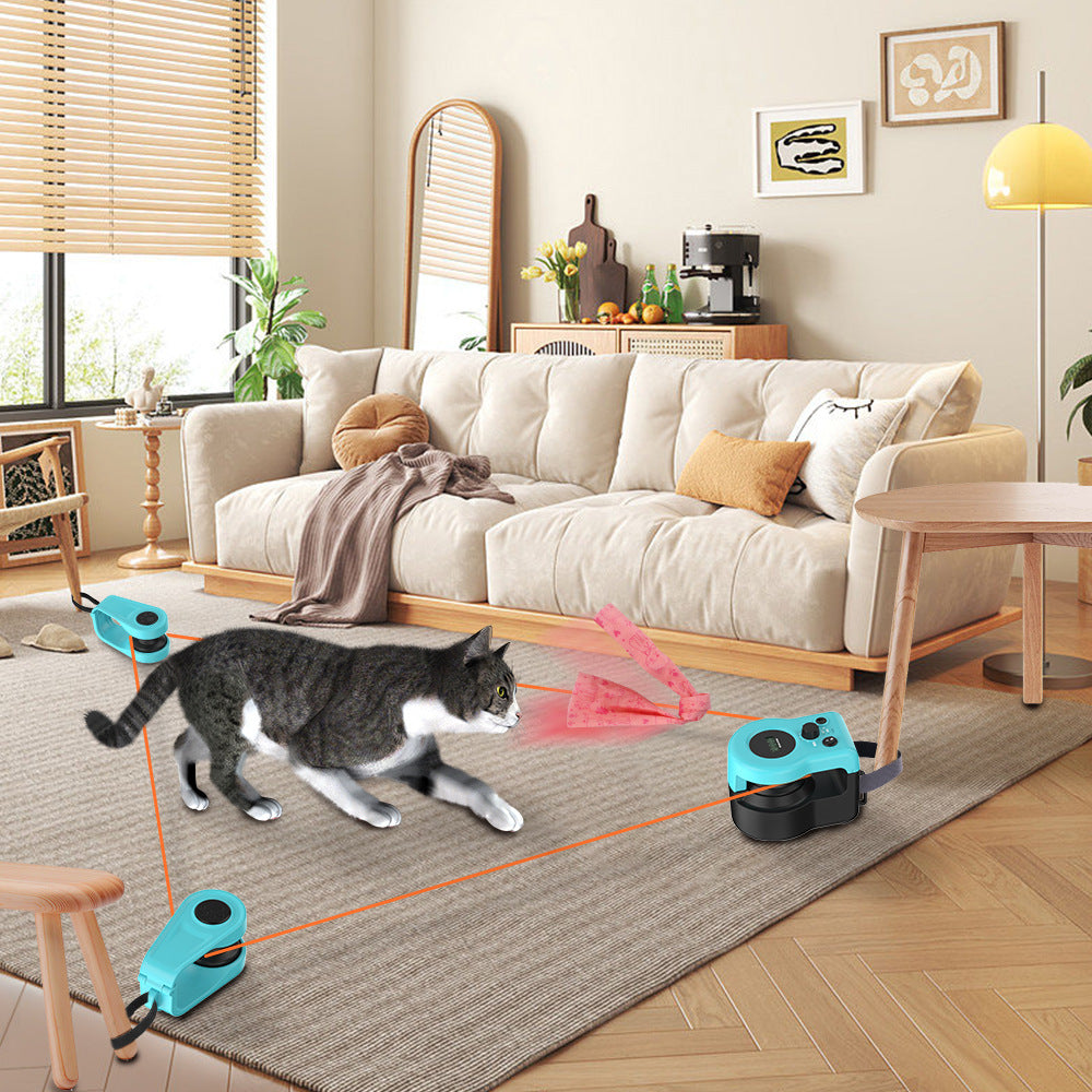Interaktives Katzenspielzeug mit Schnur