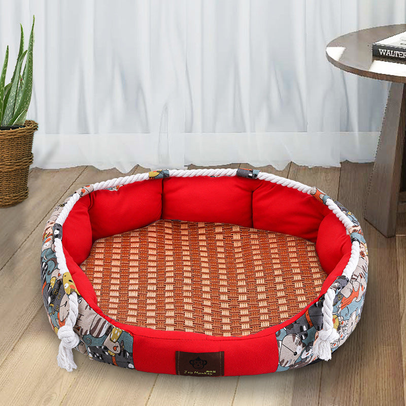 Robustes Hundebett Mit Spielseil Und Stauraum