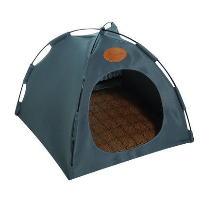 Luxuriöses Katzenzelt Mit Rattanliege