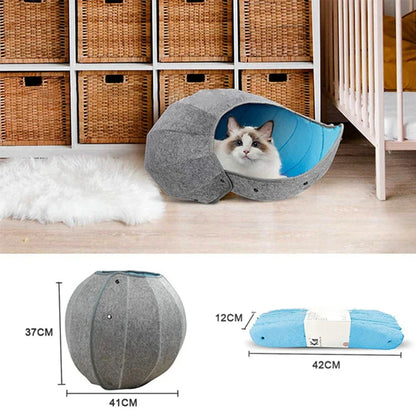 5-in-1 Katzenbett Mit Spielzeugtunnel
