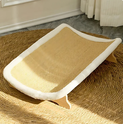Holz-katzenbett Mit Integrierter Kratzmatte