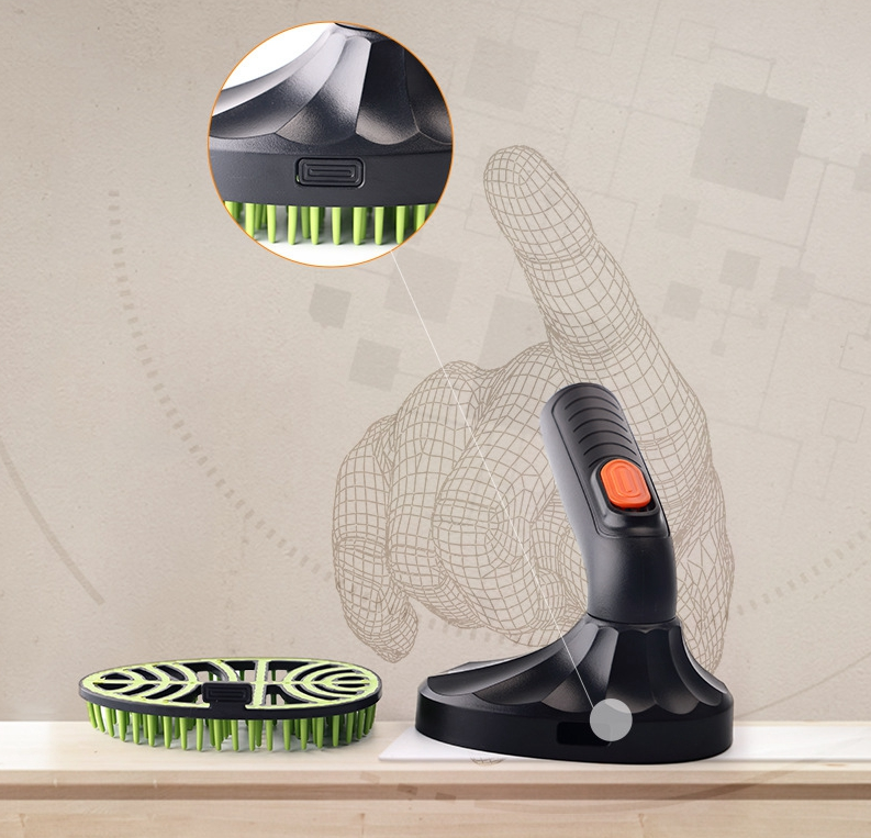Tierhaar Bürstenaufsatz für Staubsauger mit Silikonborsten und Ergonomischem Griff