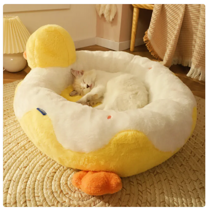 Kuscheliges Entenbett für Katzen – Weiches Haustierbett für Entspannung und Komfort