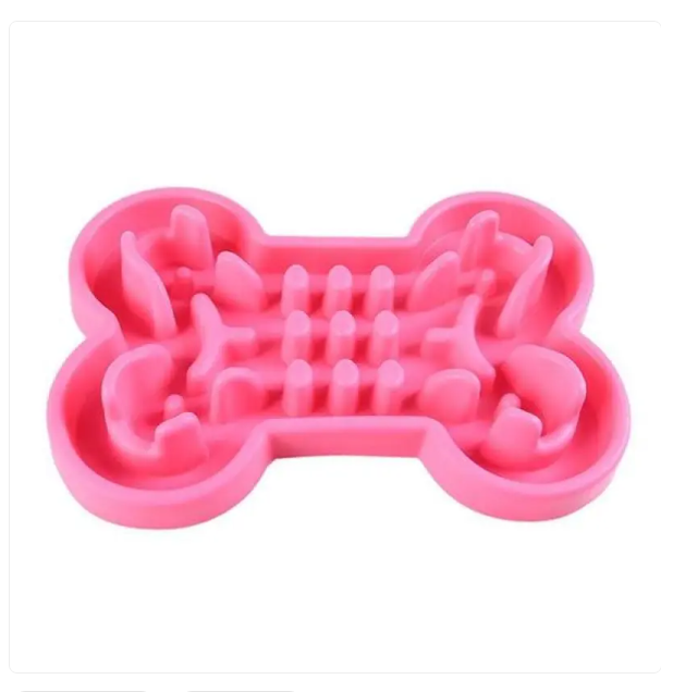 Slow Feed Futternapf für Hunde – Anti-Schling Napf Im Knochen Design