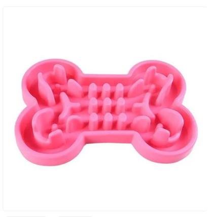Slow Feed Futternapf für Hunde – Anti-Schling Napf Im Knochen Design