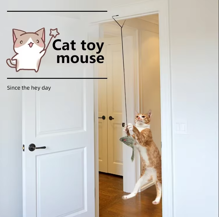 Interaktives Tür-spielzeug – Springende Maus Für Aktive Katzen
