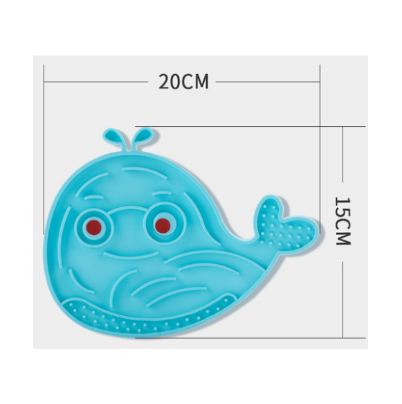 Lustige Fisch-Matte für Kinder – Rutschfeste Silikon-Spielmatte