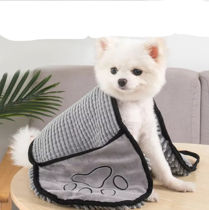 Mikrofaser-Haustierhandtuch Mit Handschuh – Super Saugfähiges Weiches Trockentuch Für Hunde Katzen