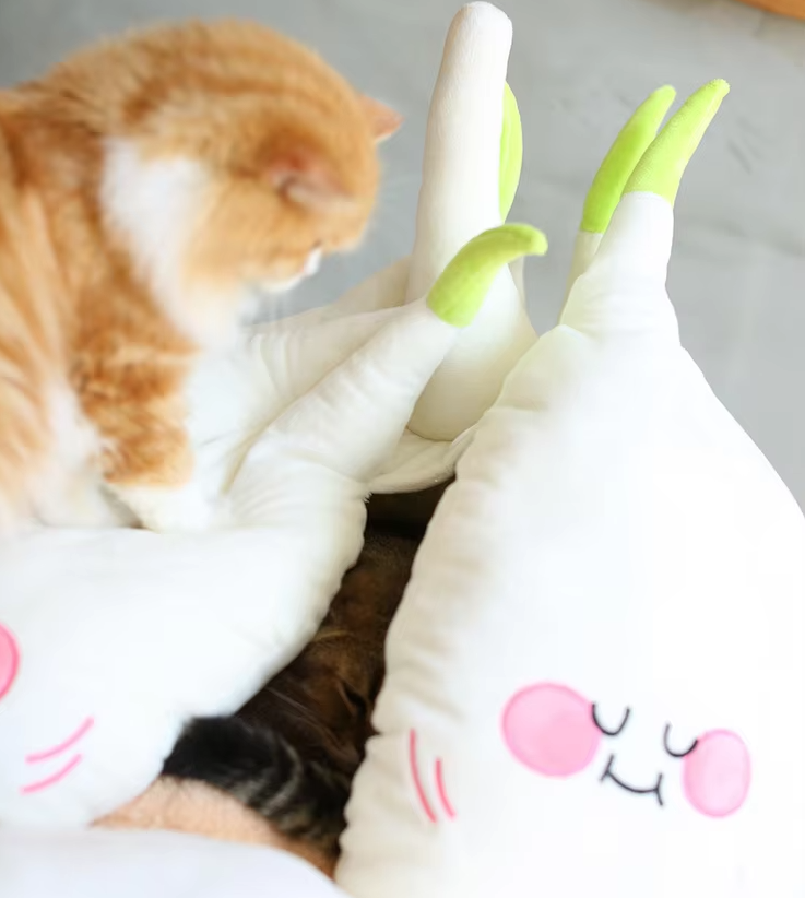 Kuschelige Katzenhöhle – Weiches Knoblauch-design Bett Für Katzen  Kleine Hunde